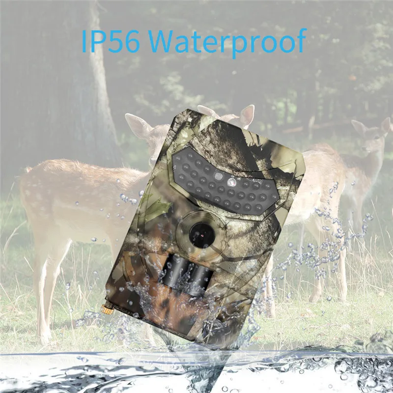Trail camera 12MP 1080 P легкая в эксплуатации широкоугольная 940nm без свечения ночного видения Обнаружение действий IP56 Водонепроницаемая камера для спортивной охоты