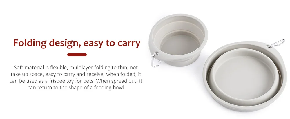 Jordan&Judy Folding Portable Pet Bowl 