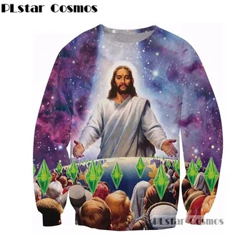 

Jesus Christ God's Magic Power Print 3d Sweatshirt Women Men Pullover Uniex Hoodies Crewneck Long Sleeve Hoody Clothing