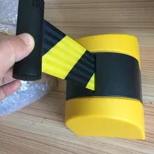 Макс. 10 м длина ремня настенный выдвижной ремень барьер с желтым/черным полосатым поясом для разделенной области