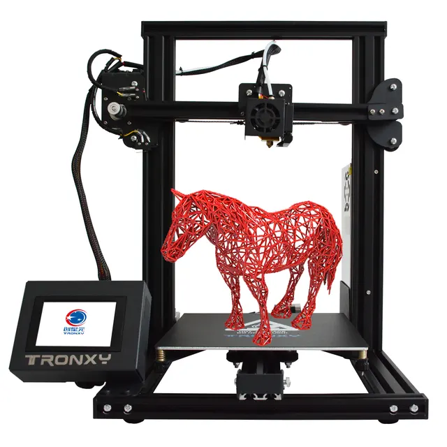 Best Price TRONXY 3D Printer Kit 220*220*260mm XY-2 Upgraded Tempered Glass Optional V-slot Resume Power Failure Printing 3D Printer Hotbed