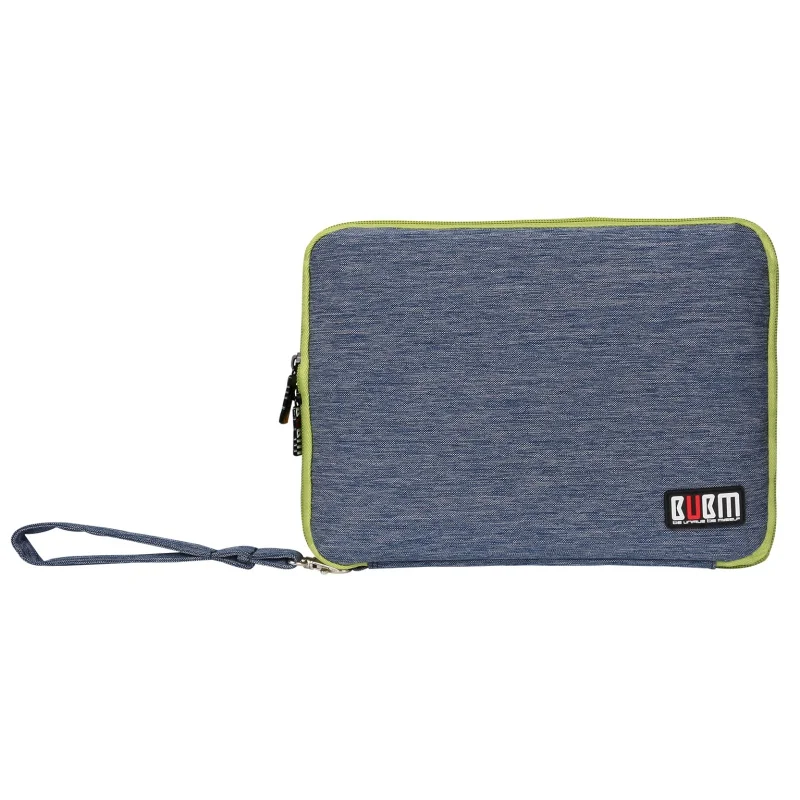 BUBM Универсальный двухслойный дорожный Органайзер/Аксессуары для электроники сумка/чехол для зарядного устройства серый/розовый/синий - Цвет: blue