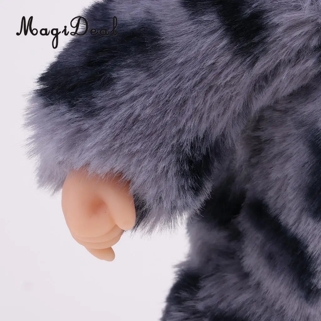 Leopard Print Plush Stuffed Toys Sleeping Baby Dolls Reborn Doll Christmas Xmas Gift Kids Sleeping Toys High Quality