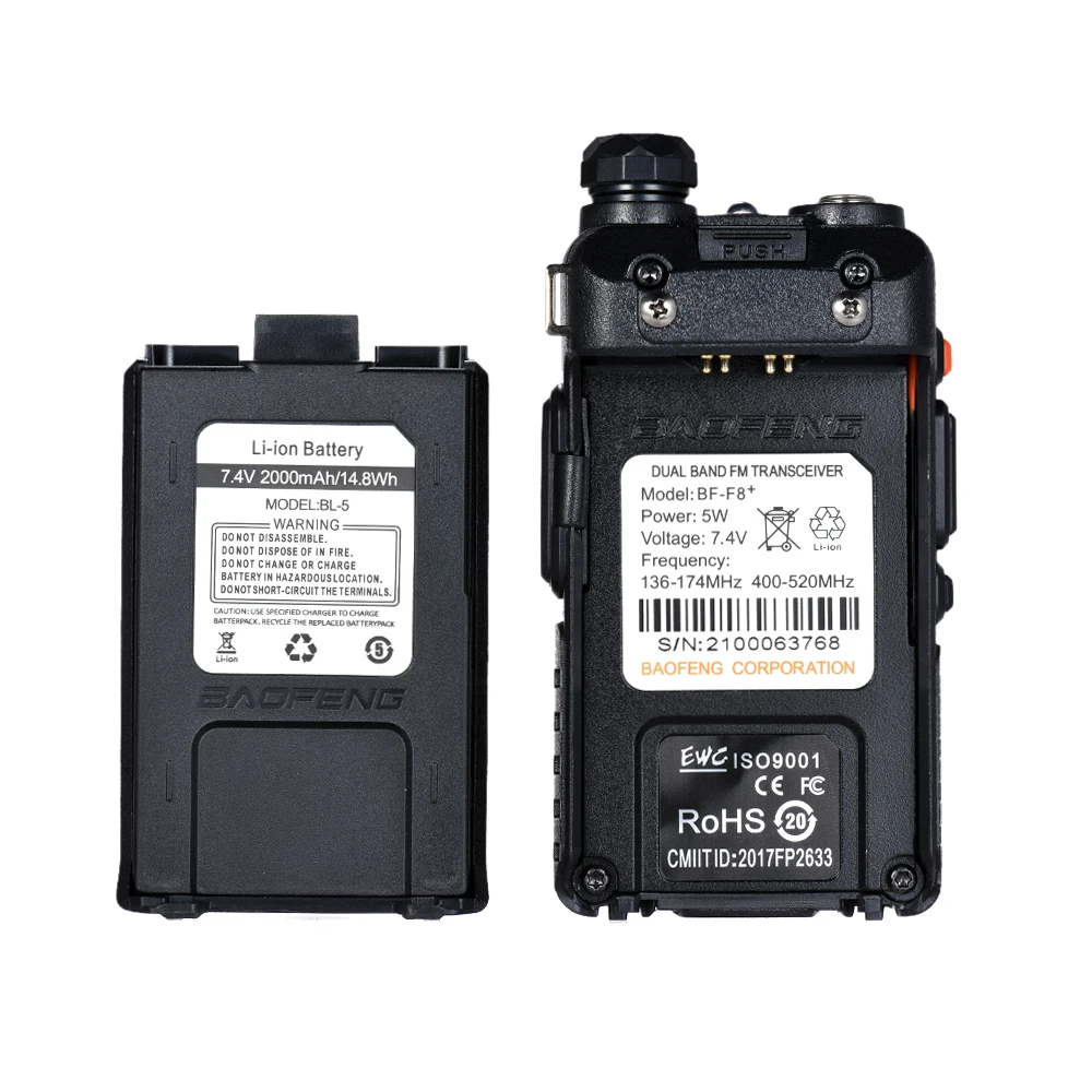 BaoFeng F8+ иди и болтай Walkie Talkie “иди и 128 Dual Band УВЧ и УКВ 136-174 МГц& 400-520 MHz Baofeng Портативный Радио Карманный приемопередатчик