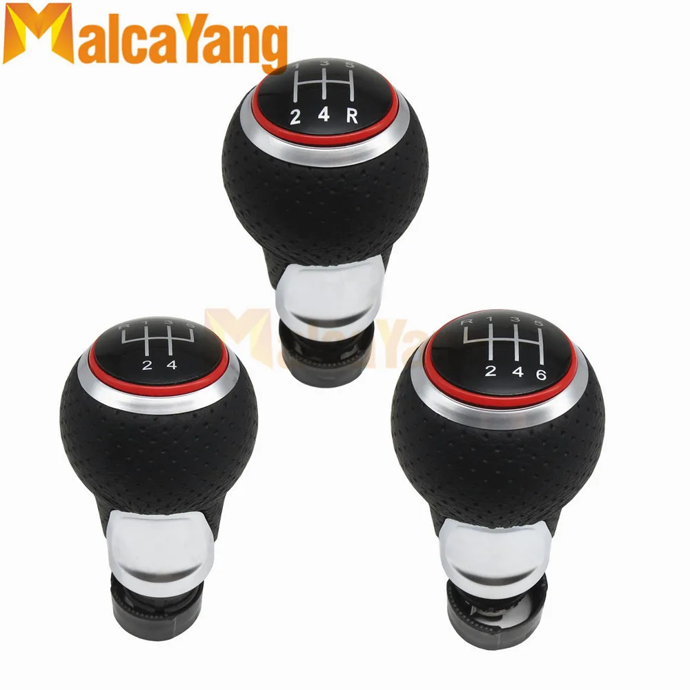 Genuine leather Gear Shift Knob 5/6 Speed For Audi A4 S4 B8 8K A5 8T Q5