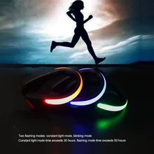 1 пара светодиодный водонепроницаемый зажим для обуви открытый велосипедный Предупреждение безопасность ночной бег обуви предохранительные зажимы световой свет