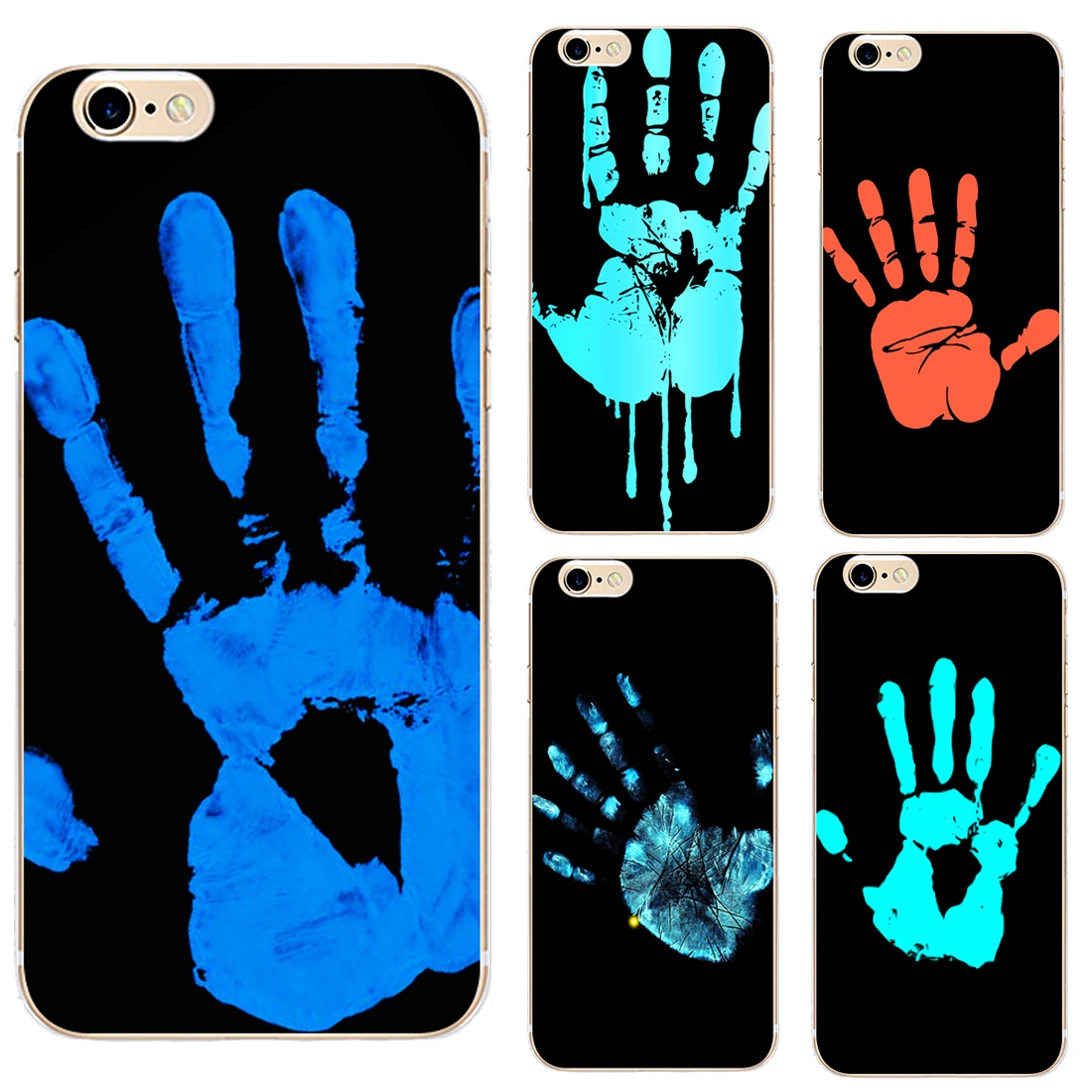

Newest Fashional Thermal Sensor hand 2019 phone case protective cover black soft cover for iPhone 6 6s 7 8plus X XS XR XSMax