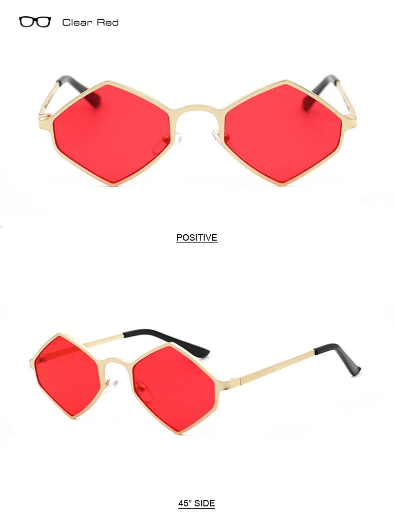 SHAUNA трендовые женские солнцезащитные очки ярких цветов с бриллиантами, оправа из нержавеющей стали, модные мужские очки с прозрачными красными линзами UV400