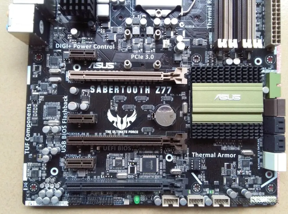 Оригинальная материнская плата для ASUS TUF SaberTooth Z77 DDR3 LGA 1155 32GB для I3 I5 I7 USB2.0 USB3.0 настольная материнская плата