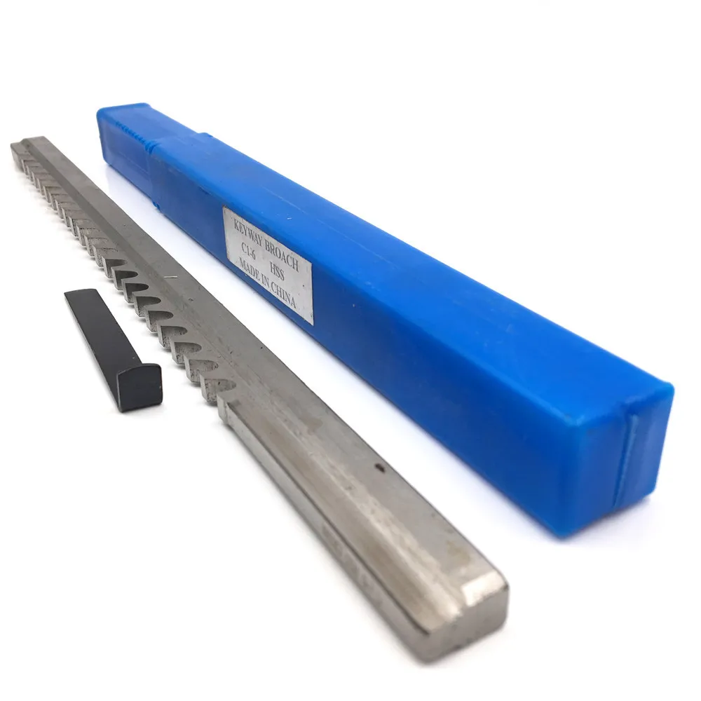 Kopen HSS 6mm C1 Push Type Spiebaan Broach Metrische Maat HSS Spiebaan + Shim Snijgereedschap voor CNC Router metaalbewerking