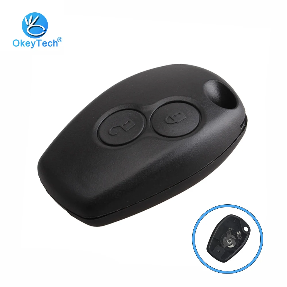 Корпус автомобильного ключа OkeyTech 2 кнопки сменный брелок для Renault Dacia Modus Clio 3