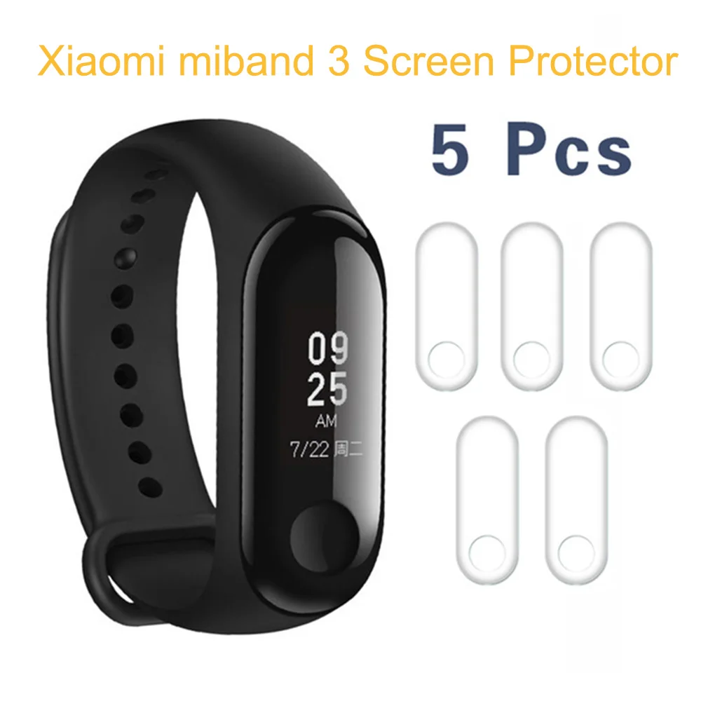 

5pcs/lot For Xiaomi Mi Band 3 Band3 Screen Protector Miband3 Mi band 3 HD Ultra Thin Anti-scratch Protective Film Guard