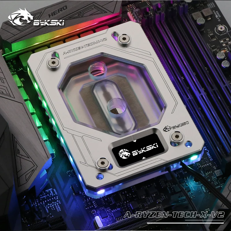 Bykski A RYZEN TECH X V2 для AM3/AM4 X399 Температура цифровой Мониторинг водоблок температура