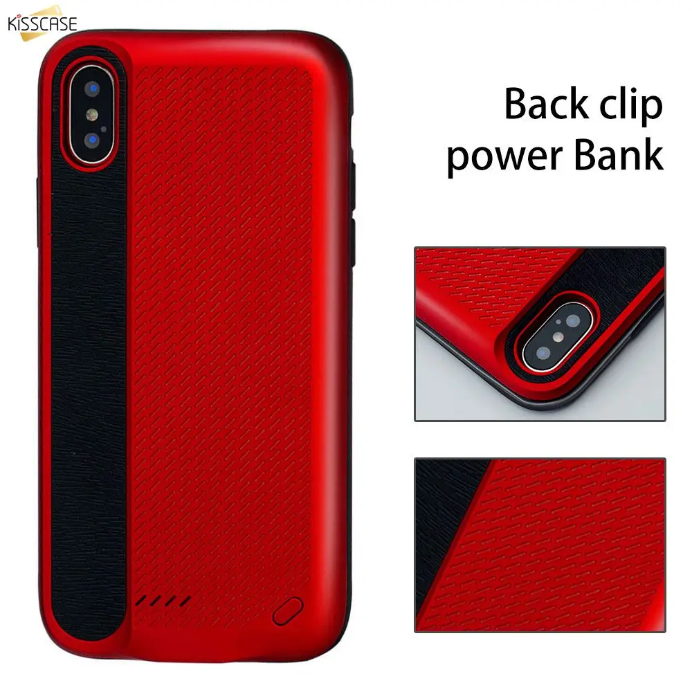 KISSCASE зарядное устройство чехол для iPhone X XS power Bank портативный быстрая зарядка чехол для iPhone X XS внешний аккумулятор