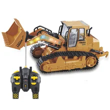 2,4 ГГц Электрический радиоуправляемый грузовик бульдозер Инженерная модель автомобиля с дистанционным управлением игрушки для мальчиков подарки для детей