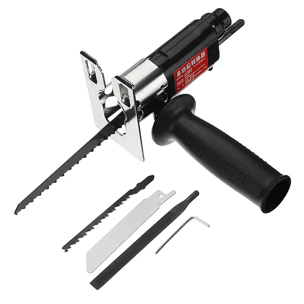 

Multifunction Reciprocating Saw Attachment Change Electric Drill into Reciprocating Saw Jig Metal File for Wood Metal Cutting