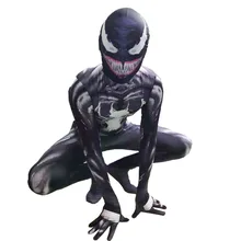 Костюм супергероя из фильма «Паук», костюм Venom из спандекса, Детский комбинезон для мальчиков и мужчин на Хэллоуин, вечерние костюмы Супермена для костюмированной вечеринки, нарядное платье для взрослых