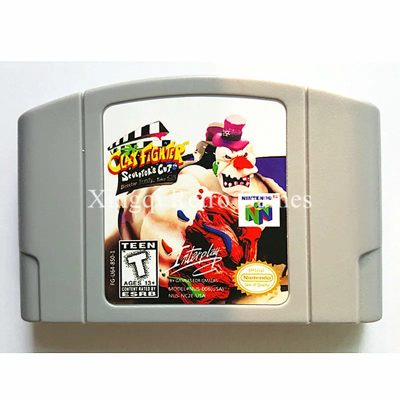 Nintendo N64 Game Clay Fighter Sculptor s Cut Video Game Cartridge Console Card English Language US
