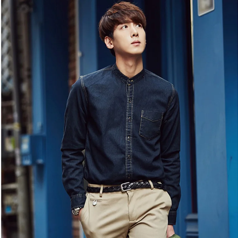 Long Sleeved Jeans Clothes Dress Shirts 