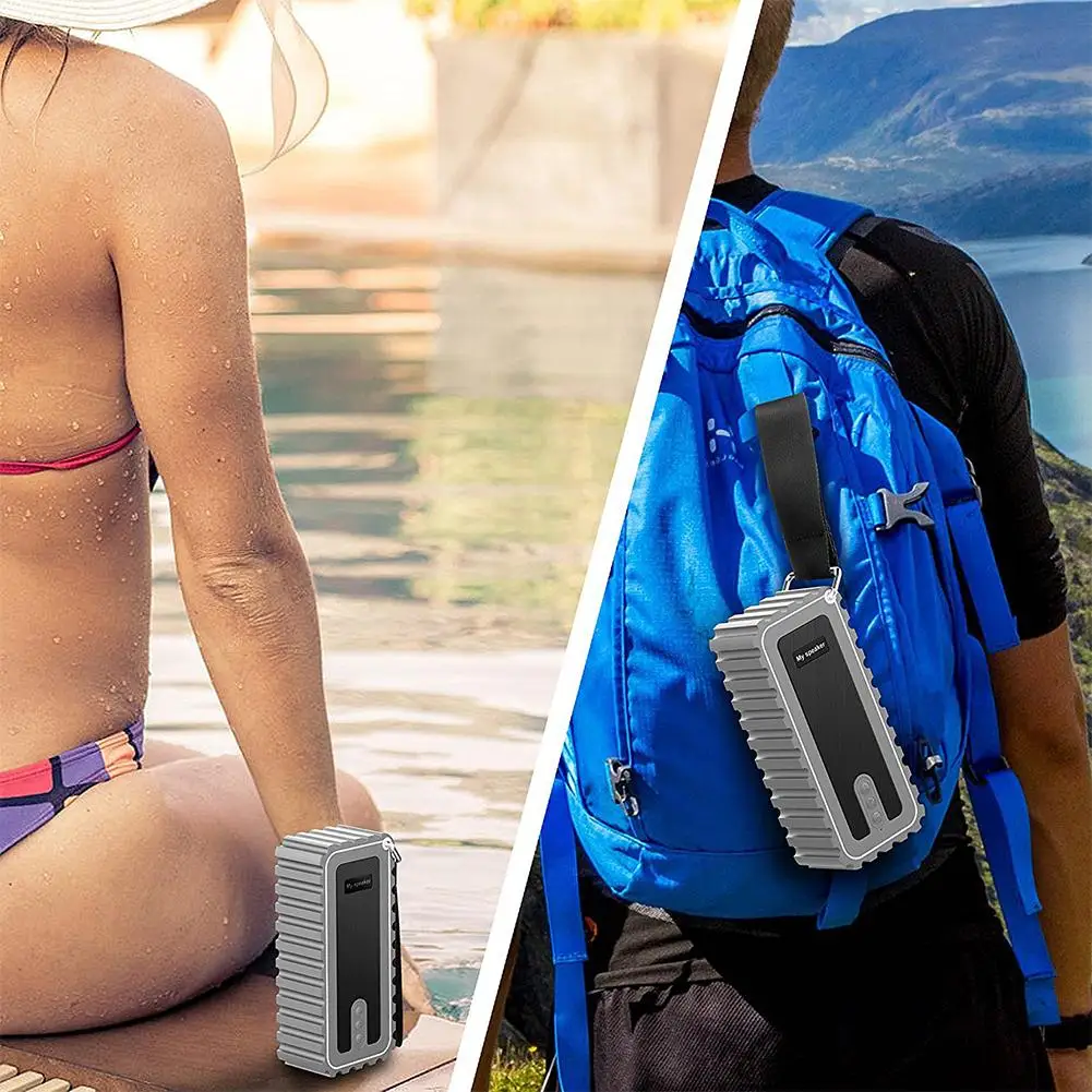 

New Style IP67 Waterproof Dust-proof Bluetooth Speaker Outdoor Shockproof Three-proofing Speaker with FM