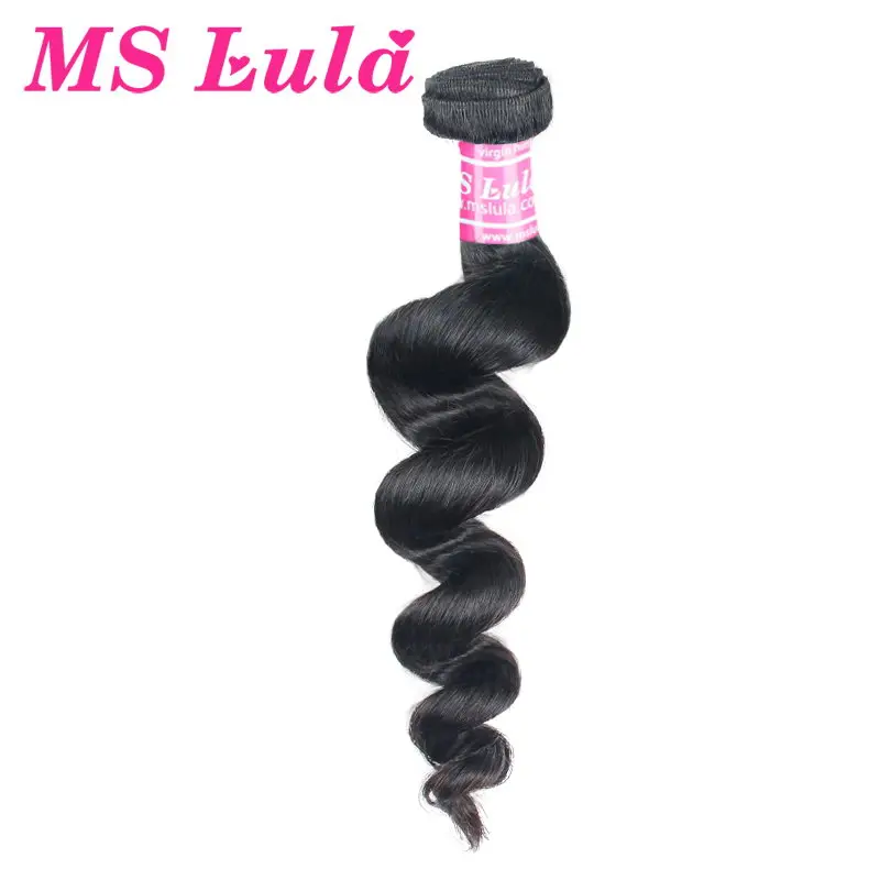 

MS Lula Hair Brazilian Loose Wave Double Weave 100% Human Hair 6-30 inch 1 Bundle Natural Color Remy Free Shipping Extensions