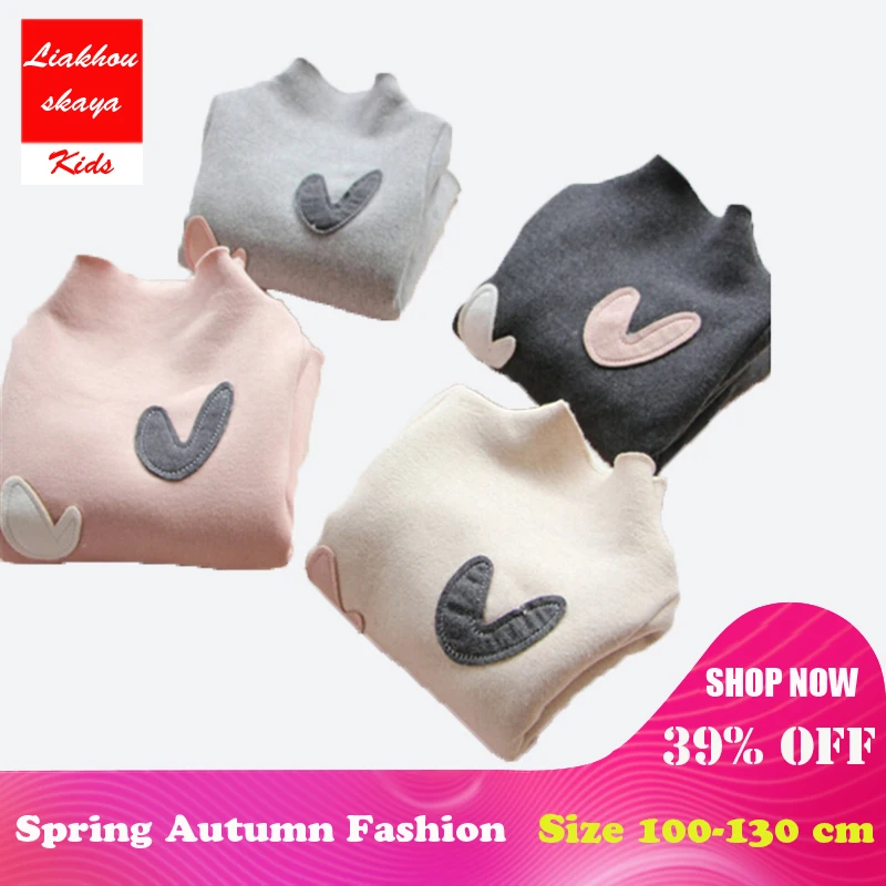 

Liakhouskaya 2018 Fashion New Cotton Toddler Girls Basic Shirts Winter Turtleneck For 1-4 Years Baby Girl Long Sleeve Clothes
