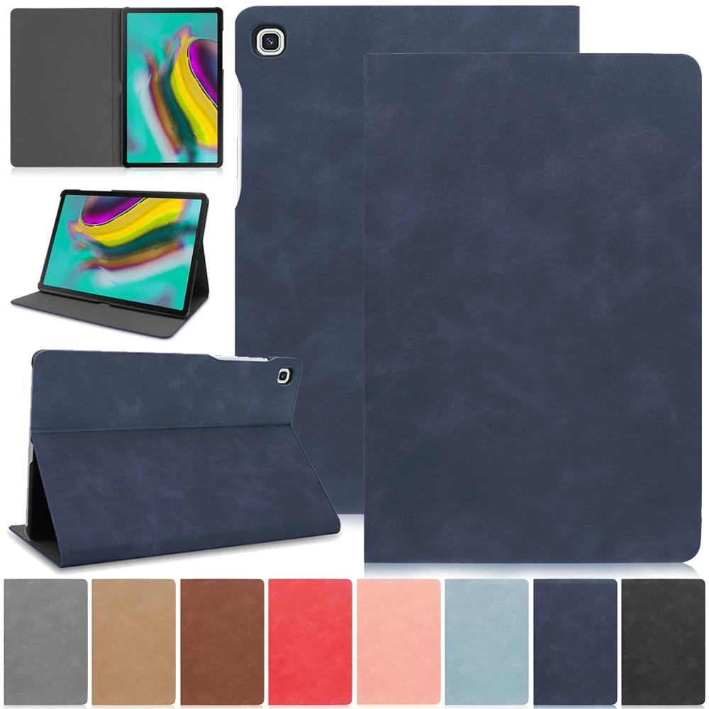 

Retro Leather Flip Stand Case For Samsung Galaxy Tab s5e 10.5 2019 SM-T720 SM-T725 Case Auto Sleep Wake Smart Cover Case