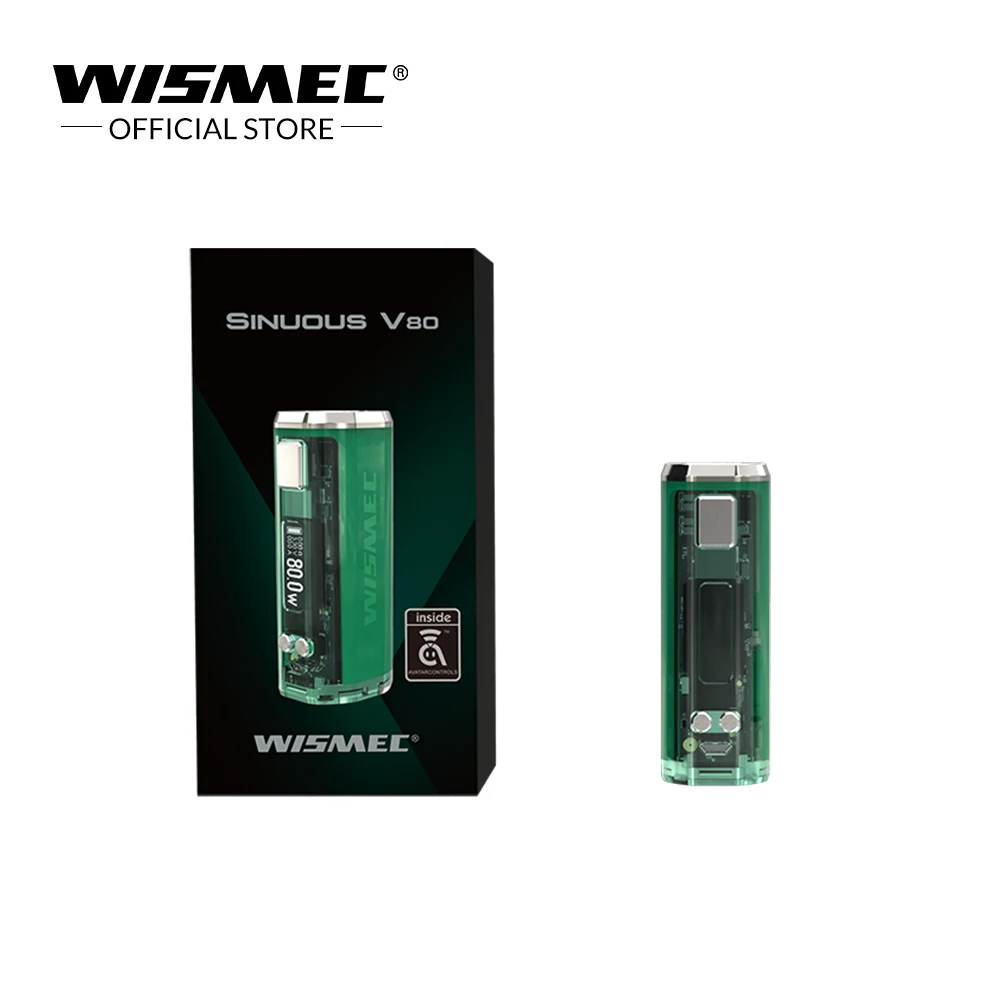 Original WISMEC SINUOUS V80 TC Box Mod 80W Wattage VW/Bypass/TC/TCR Mode VS Sinuous P80 Mod Electronic Cigarette mod Original WISMEC SINUOUS V80 TC Box Mod 80W Wattage VW/Bypass/TC/TCR Mode VS Sinuous P80 Mod Electronic Cigarette mod
