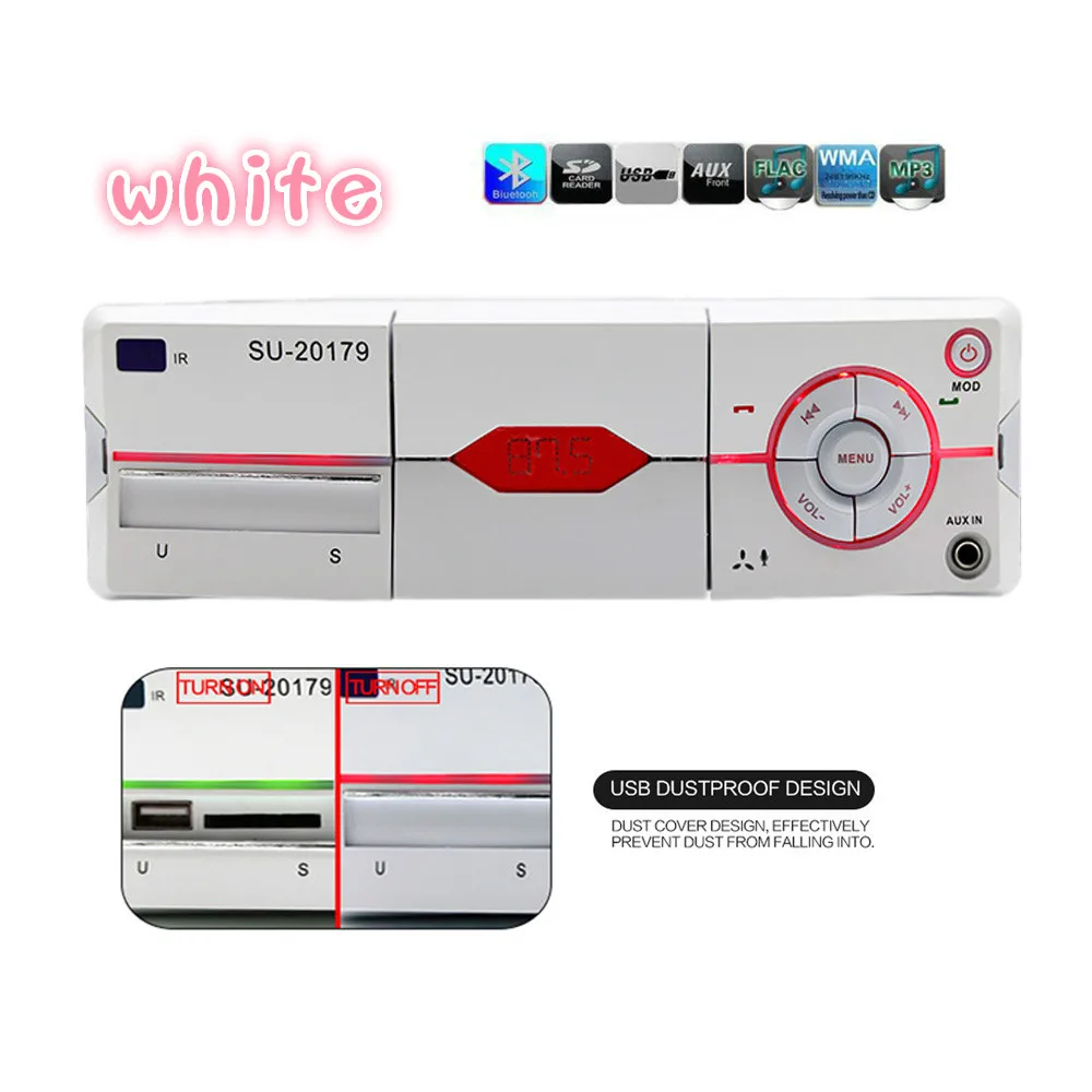 

Car Radio Stereo Player Bluetooth Phone Holder AUX-IN MP3 FM/USB/1 Din/remote Control 12V Audio Auto Sale Newest handsfree