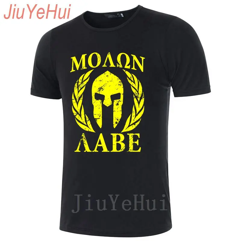 

New Men's Tshirts Molon Labe Spartan II Mens T Shirt Anime crossfit SWAG Round Neck Popular T Shirts Great Pre-cotton real Tee