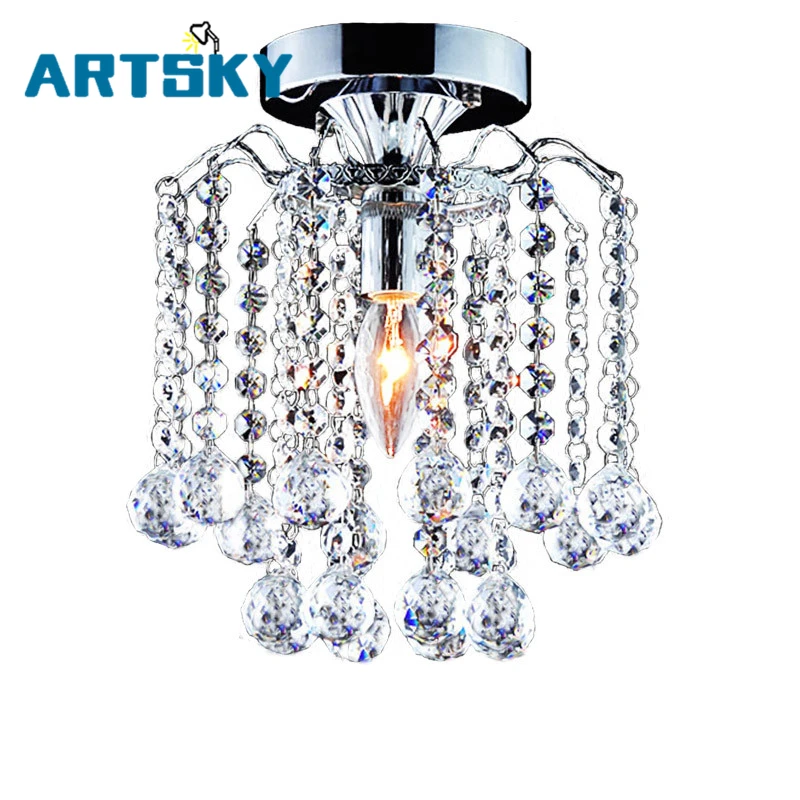 

Contemporary Circular Transparent Crystal 220V E14 Single Head LED Ceiling Light for Living Room/Dining Room/ Corridor/ Entrance