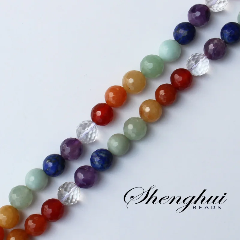 Оптовая продажа Грановитая многоцветный кварц Круглый Loose Beads15 &quot/38 см