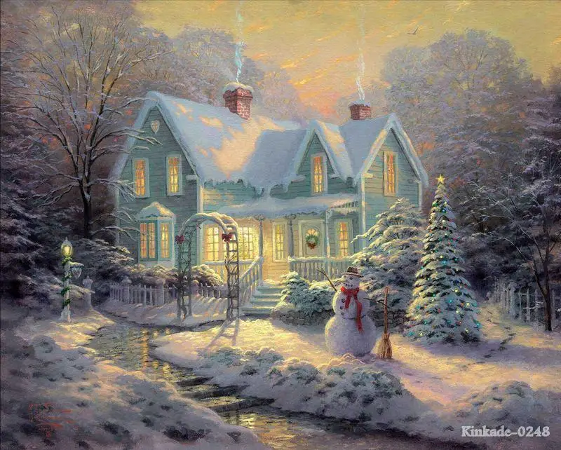 Online kaufen groÃhandel thomas kinkade weihnachten bilder aus ...