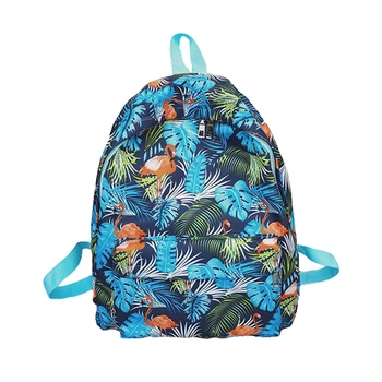 

6PCS / LOT Women Backpack Female Girl Animal Leaf Pattern Design Women Backpack Women Shoulder Bag Female Rucksack Bagpack