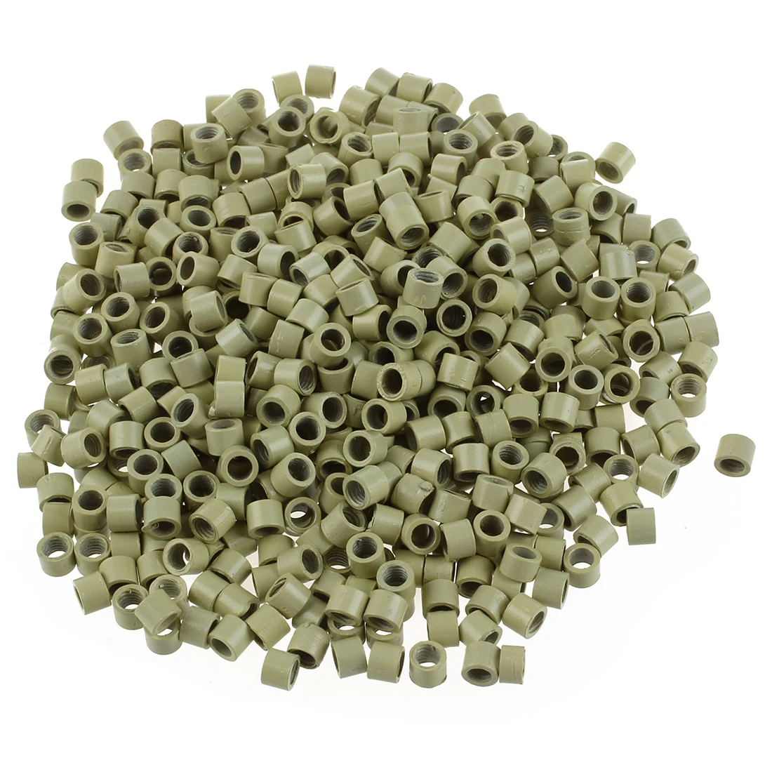 500 mini Rings Loops Screw Thread for Hair Extensions 4mm Beads Blonde