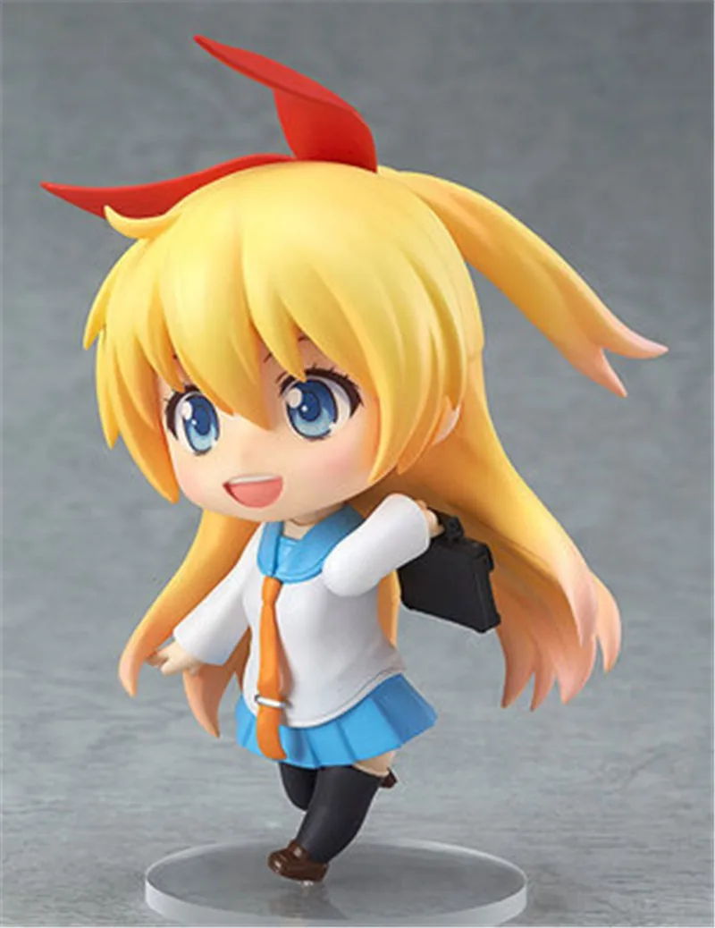 Super Kawaii Anime Figuras Toys Nisekoi Kirisaki Chitoge Nendoroid Figures Model Toys Dolls Gift for Kids Children 10cm  (2)