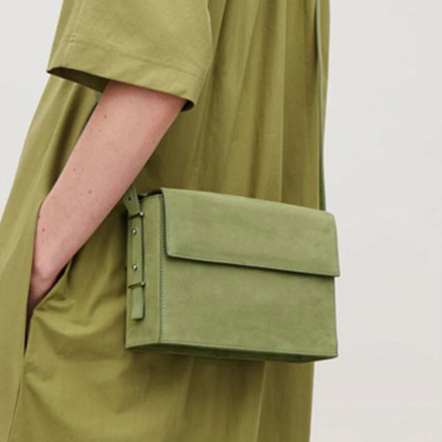 

2019 New Luxury Handbags Women Bags Designer Soild Color Litchi Small Flap Bag Casual Clutch Purse Green Shoulder Messenger Bags