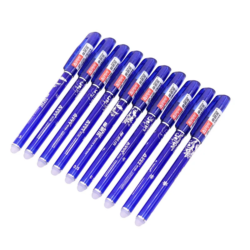 Buy 2 get 2 Free 2 Pcs Gel Pen 0.5mm Tip Blue Ink Erasable Pen Student Stationery Magic Pen Writing Pen Office Writing Supplies