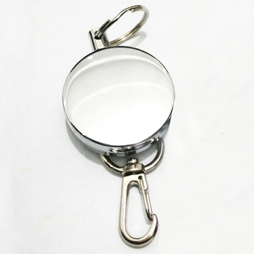 Выдвижное кольцо для ключей ID бейдж ремешок Имя тег держатель для карт Recoil катушка Зажим для ремня крепление Пряжка Recoil Брелок инструмент