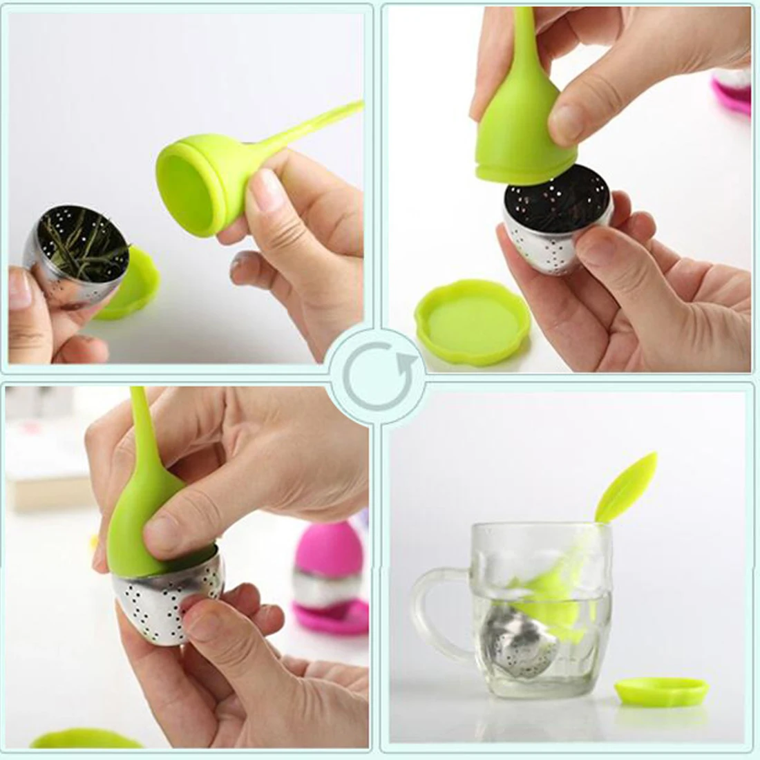 Buy Tea Strainer Sweet Leaf Cute Mr Teapot Silicone Tea Infuser Filter Teapot