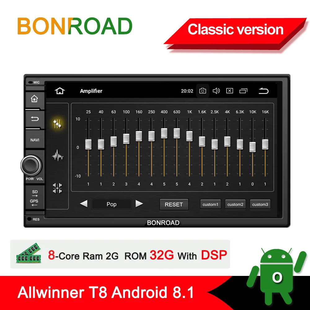 Bonroad" 2Din Octa Core Android 8,1. Автомобильный мультимедийный плеер с DSP для Nissan gps навигация Радио стерео аудио плеер(без DVD