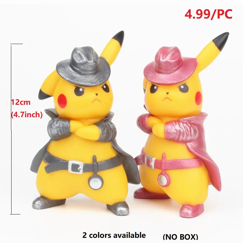

12CM / 15CM Detective Pikachu Doll Action Figure Toys PVC Anime Figure Model Toys Child Children's Day Gifts