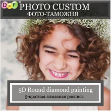 DPF фото на заказ Алмазная Вышивка Индивидуальные ремесла полная круглая алмазная живопись вышивка крестиком сделай свой собственный Алмазная мозаика