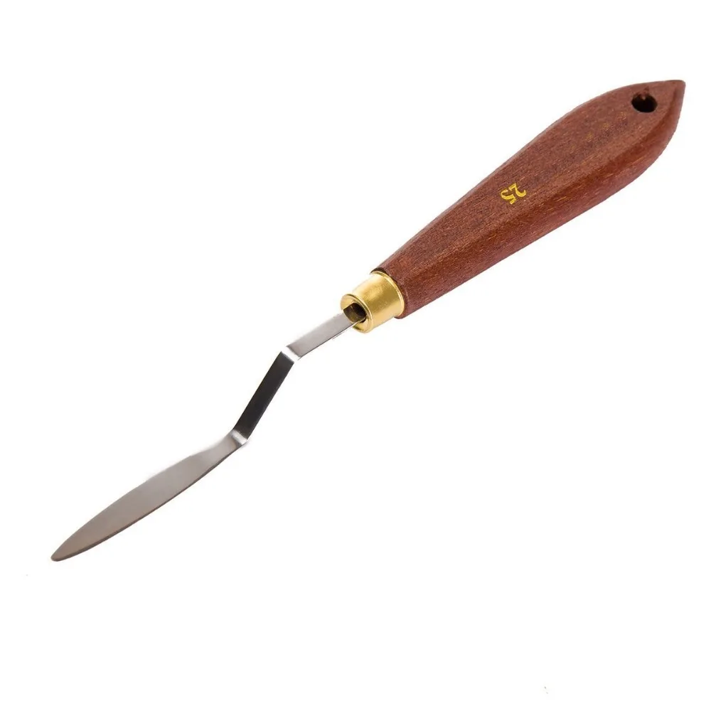 per artisti professionisti e studenti Set di 4 spatole per pittura a olio con manico in legno in acciaio inox raschietto per pittura per artisti professionisti e studenti Set di 4 spatole per pittura a olio con manico in legno in acciaio inox raschietto per pittura
