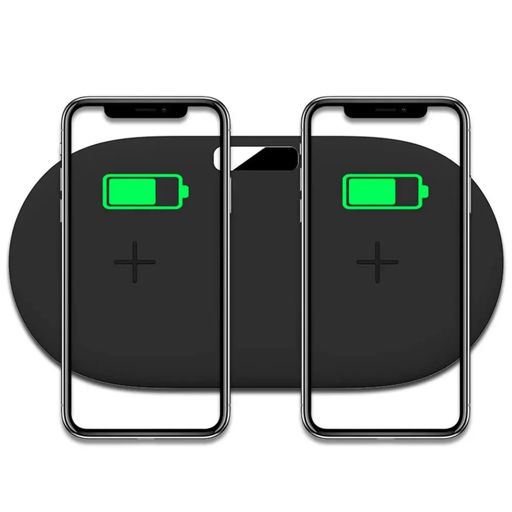 Dual Wireless Charging Pad,10W Qi Certified Fast Charger Two Phones Compatible iPhone X/8, Samsung Note 8/S8, S7, S6 Other Qi Dual Wireless Charging Pad,10W Qi Certified Fast Charger Two Phones Compatible iPhone X/8, Samsung Note 8/S8, S7, S6 Other Qi