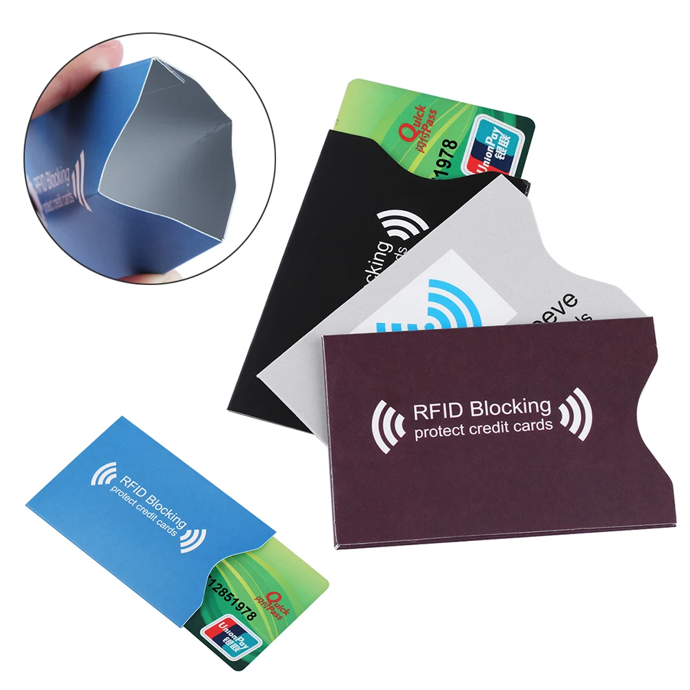 

10PCs Smart Shield Protection Anti Thief Card Wallet Cases Anti RFID Blocking Aluminium Card Holder Bank Card Protect Case Cover