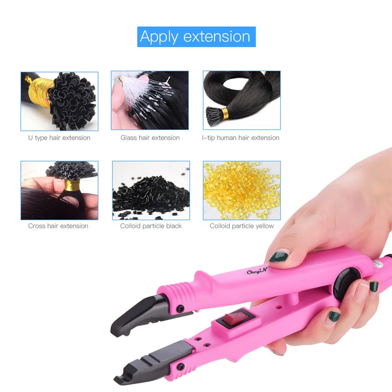Professional Hair Extension Tool Hair Connector Melting Wand Fusion Heat Iron for Hair Extensions Baber Salon Styling Tools 38