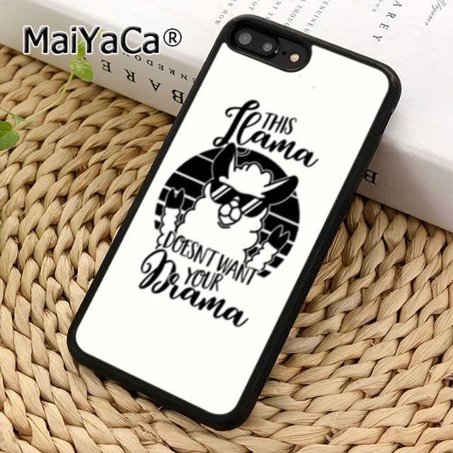 

MaiYaCa No Drama Prob Llama Lama Phone Case Cover For iPhone 11 pro 5 6s 7 8 X XR XS max Samsung Galaxy S5 S6 S7 edge S8 S9 plus