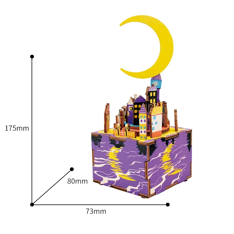 Robotime DIY летняя Ночная Мечта 3D игра деревянная головоломка в сборе вращающаяся музыкальная шкатулка игрушка подарок для детей взрослых AM306