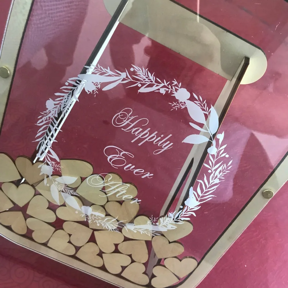 Personalised Wedding Guest book, Custom Drop top Drop box wedding Decoration alternative Memory Guest Book , Rustic Wedding Gift (3)